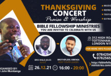 THANKSGIVING & CONCERT AT BIBLE FELLOWSHIP MINISTRIES.